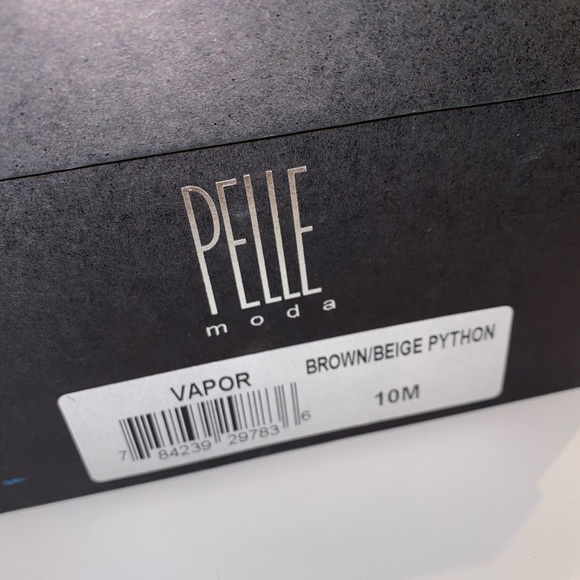 Pelle Moda "Vapor" Brown/Beige Python Slide/Heels - Picture 11 of 11